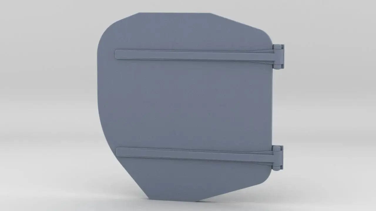 1/96 IJN Yamato Inner Boat Hanger Door Closed Starboard - distefan 3d 