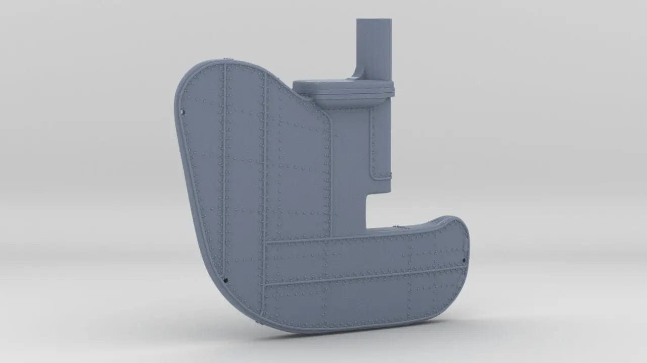 1/96 IJN Yamato Rudder Big - distefan 3d print