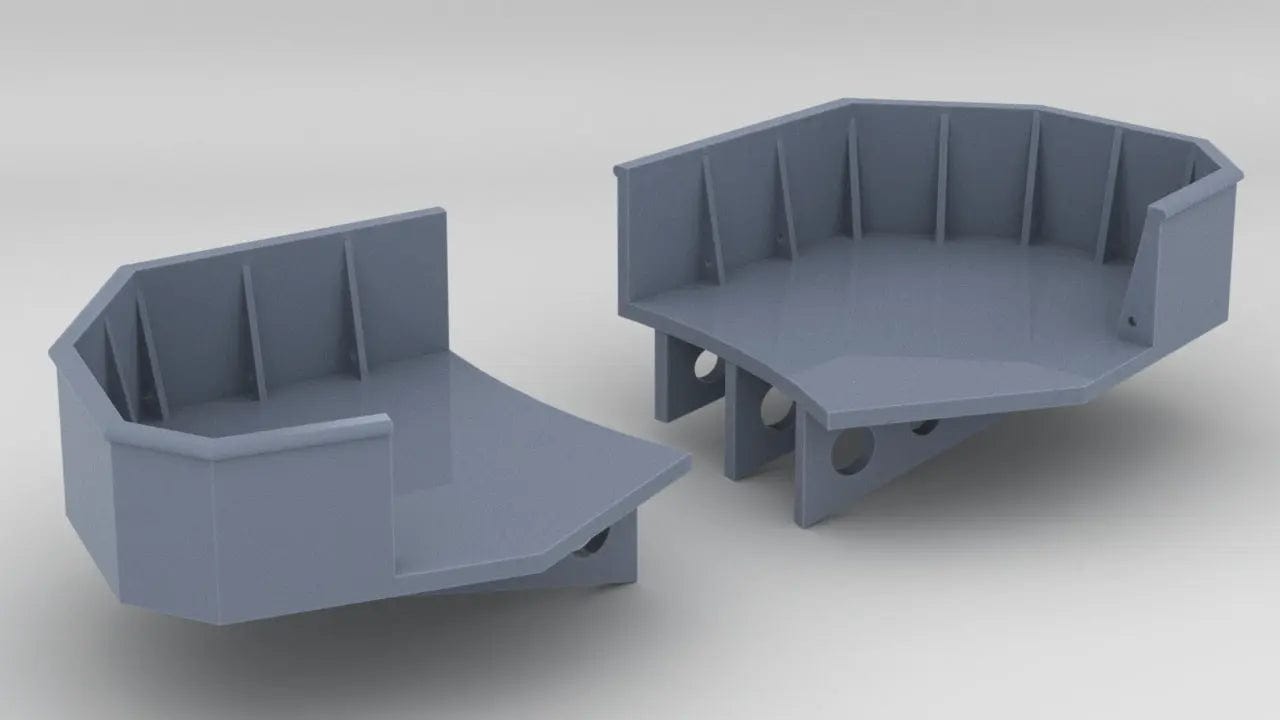 1/96 IJN Yamato Signal Light Platform Set (2pcs) - distefan 3d print