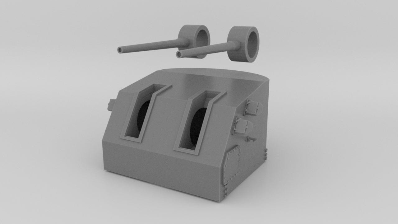 1/96 US 5in (127 mm)/38 Cal. Mount Set - Distefan 3D Print