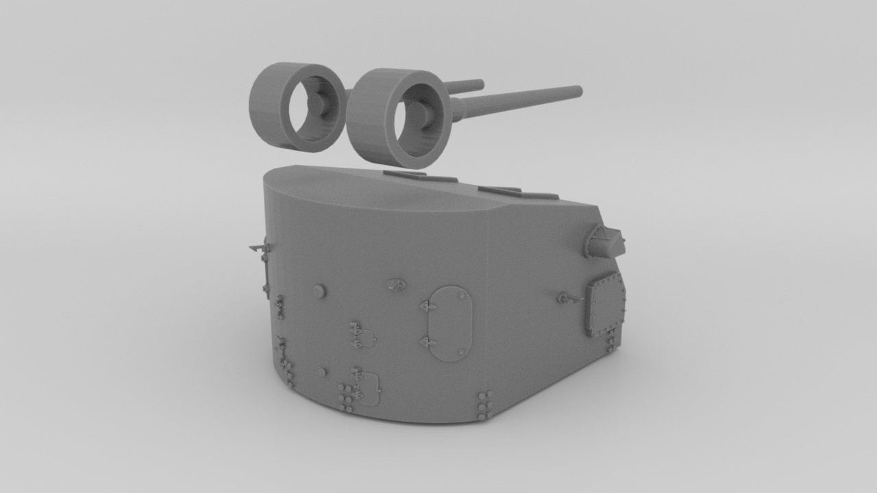 1/96 US 5in (127 mm)/38 Cal. Mount Set - Distefan 3D Print