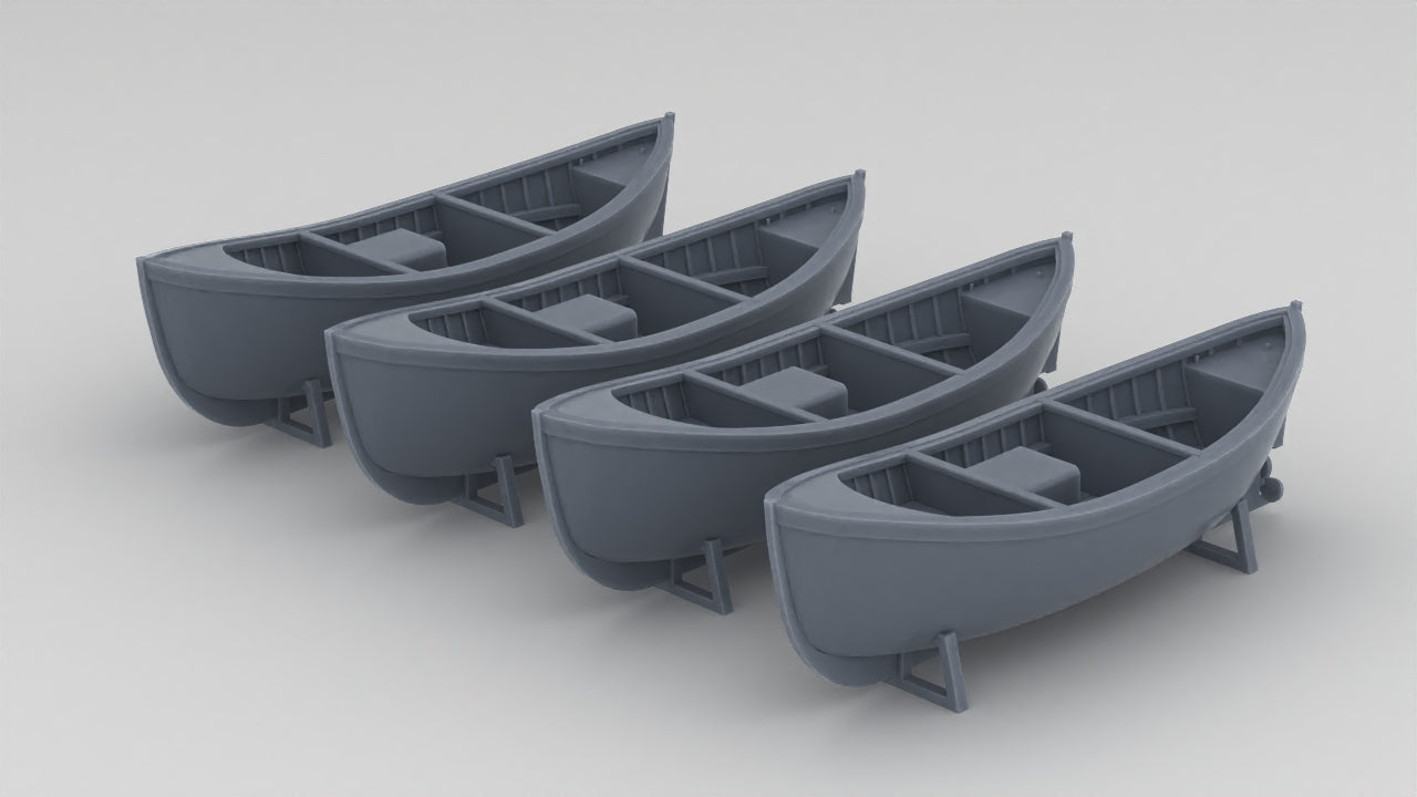 1/96 US Liberty-class 24ft Lifeboats Set (4pcs) - distefan 3d print