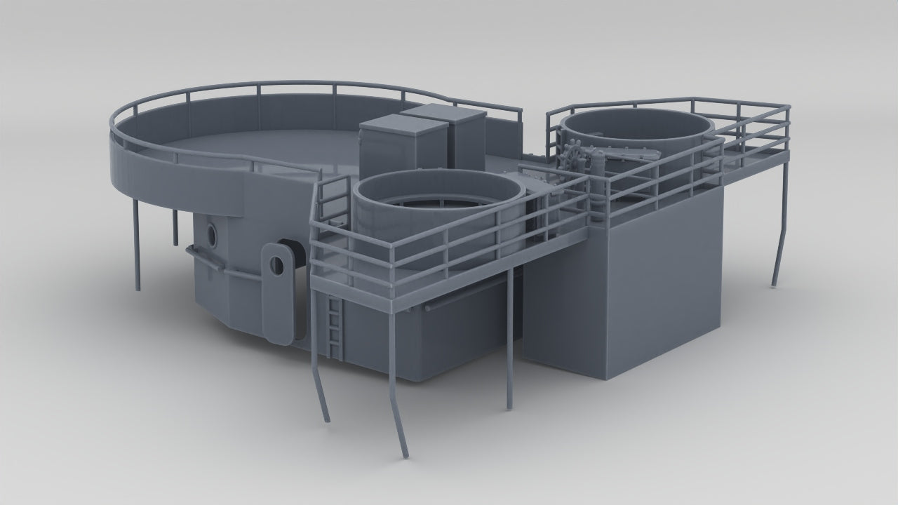 1/96 US Liberty-class Aft House Gun Platform - distefan 3d print