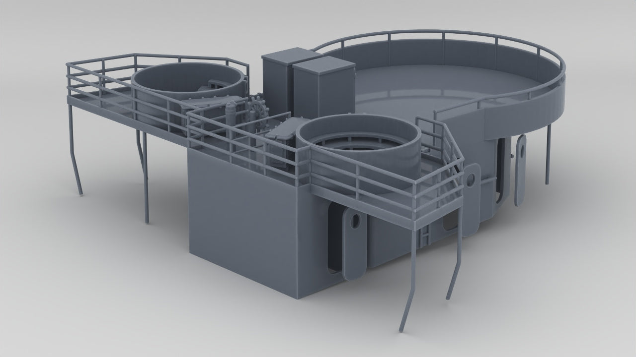 1/96 US Liberty-class Aft House Gun Platform - distefan 3d print