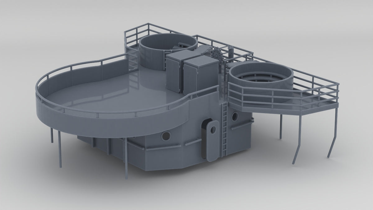 1/96 US Liberty-class Aft House Gun Platform - distefan 3d print