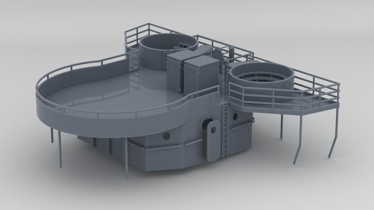 1/96 US Liberty-class Aft House Gun Platform - distefan 3d print