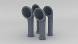 1/96 US Liberty-class Bridge Deck Cowl Vent Set (4pcs)