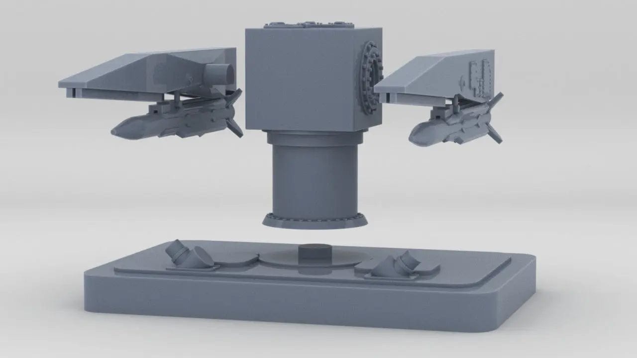1/96 US Mk-26 Guided Missile Launcher w/ SM-2 Missiles Set - distefan 3d print
