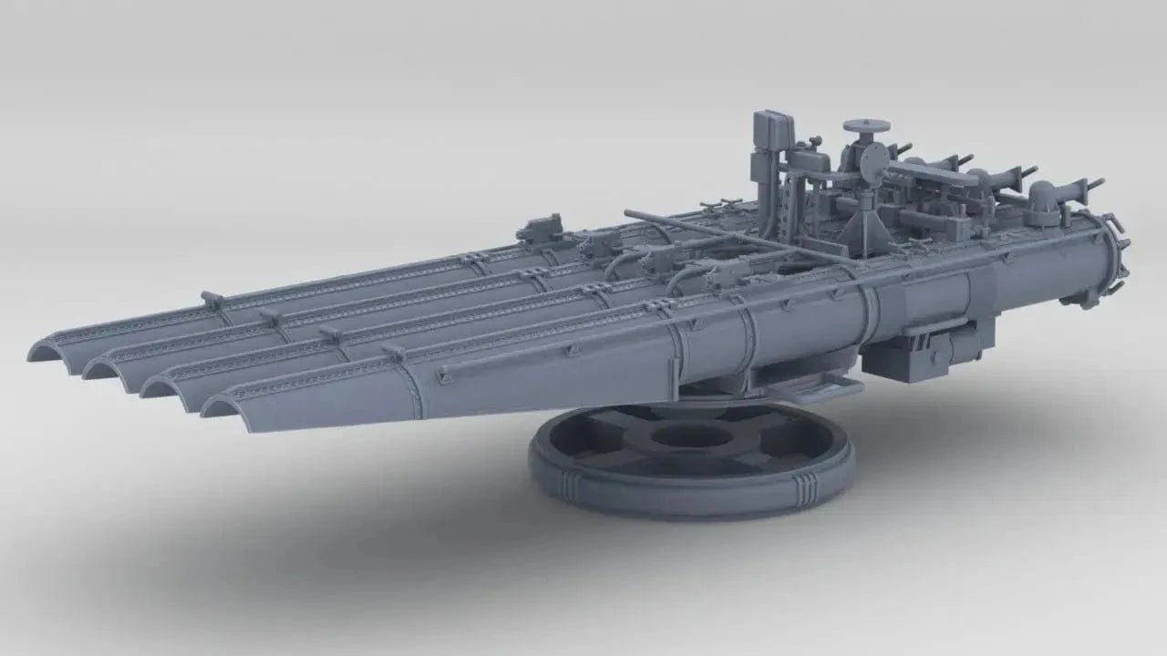 1/96 USN 21in Quadruple Torpedo Tubes Closed - distefan 3d print