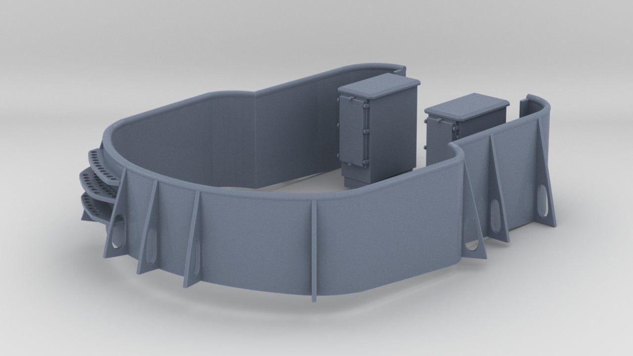 1/96 USN 3 inch 50 Gun Tub Set - distefan 3d print