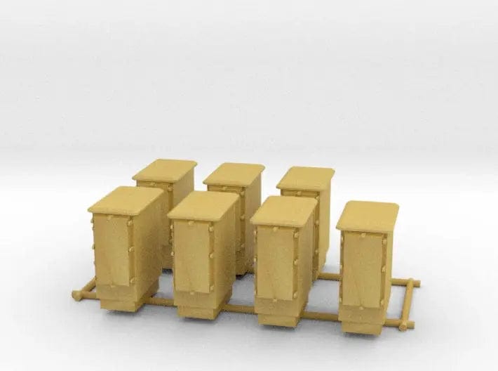 1/96 USN 3 inch 50 storage lockers set 7pcs - distefan 3d print