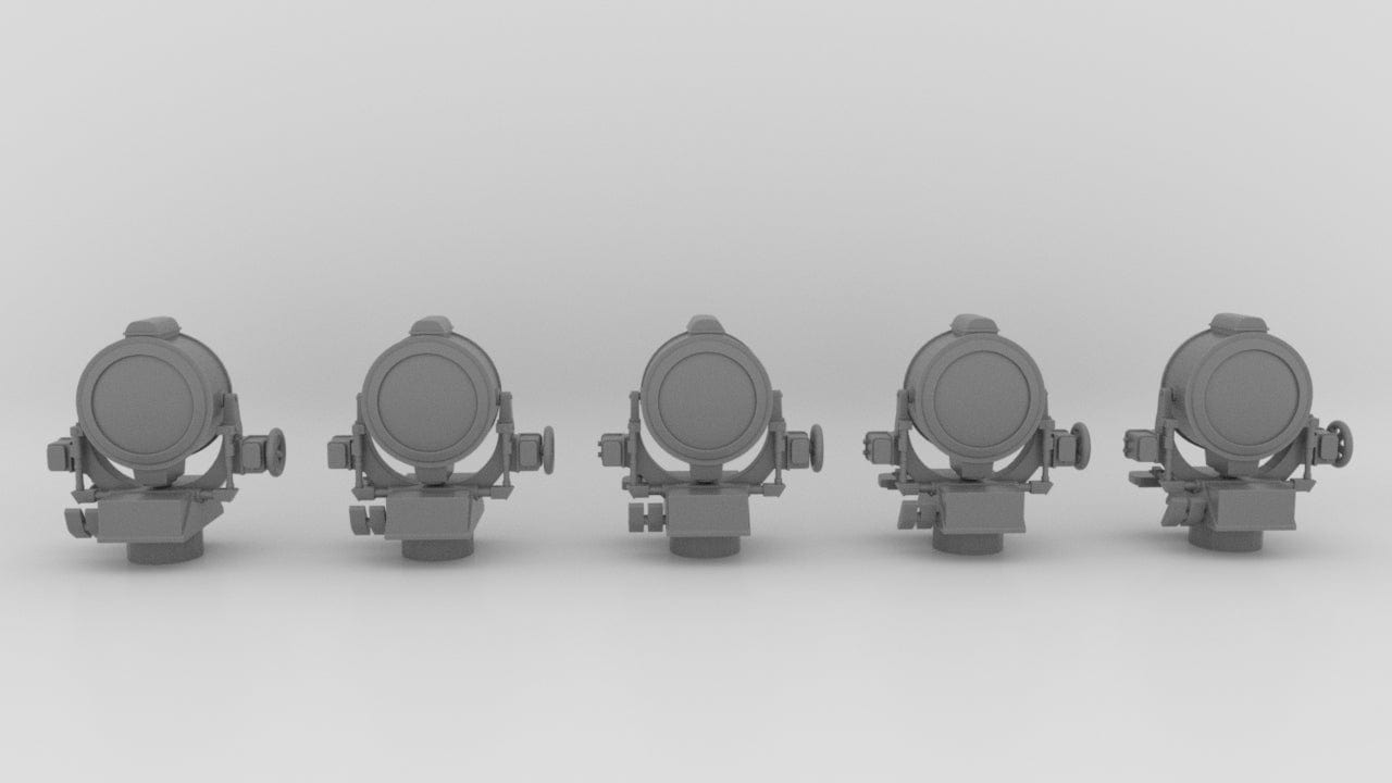 1/96 USN 36-inch Searchlight Set (5 pcs) - distefan 3d print