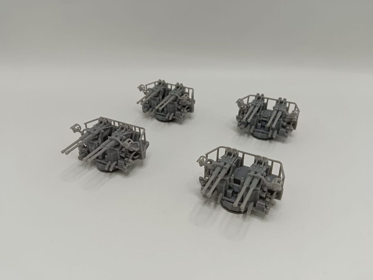 1/96 USN 40mm Bofors Quad Mount Set (4pcs) - distefan 3d print – alternate view