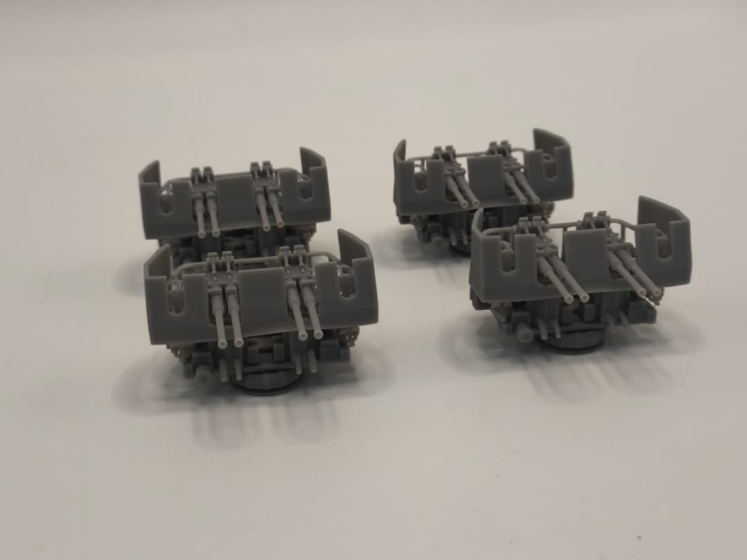 1/96 USN 40mm Bofors Quad Mount w/ Shield Set (4pcs) Protosoon – alternate view