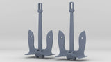 1/96 USN Anchor 4.000lbs. Set (2pcs)