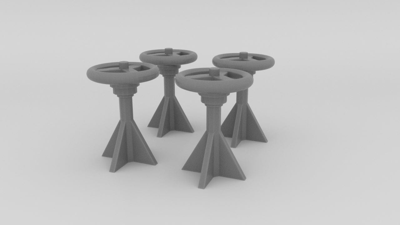 1/96 USN Control Wheels (Set of 4) - Distefan 3D Print