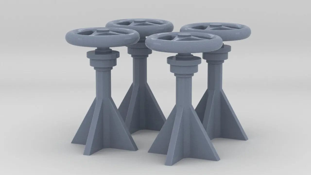 1/96 USN Control Wheels Set (4pcs) - distefan 3d print