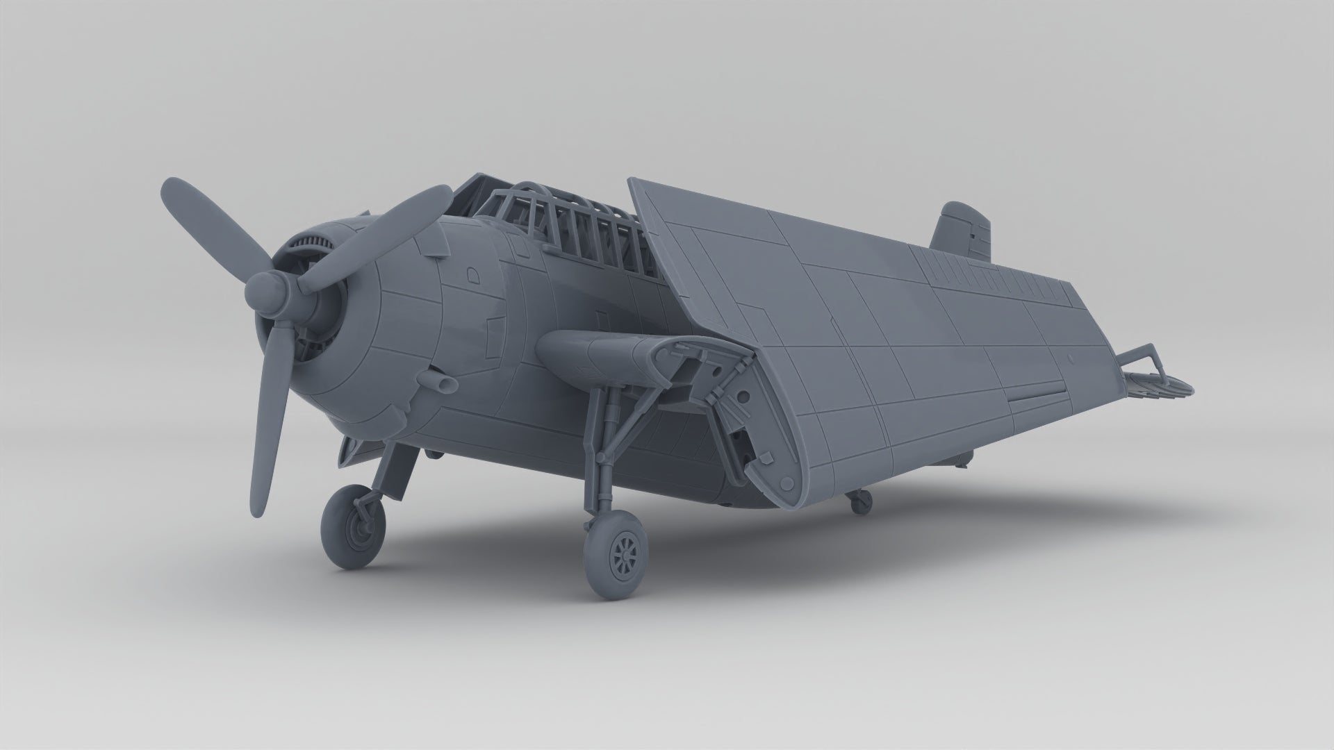 1/96 USN Grumman FM-2 Wildcat Aircraft (Wings Folded) - distefan 3d print