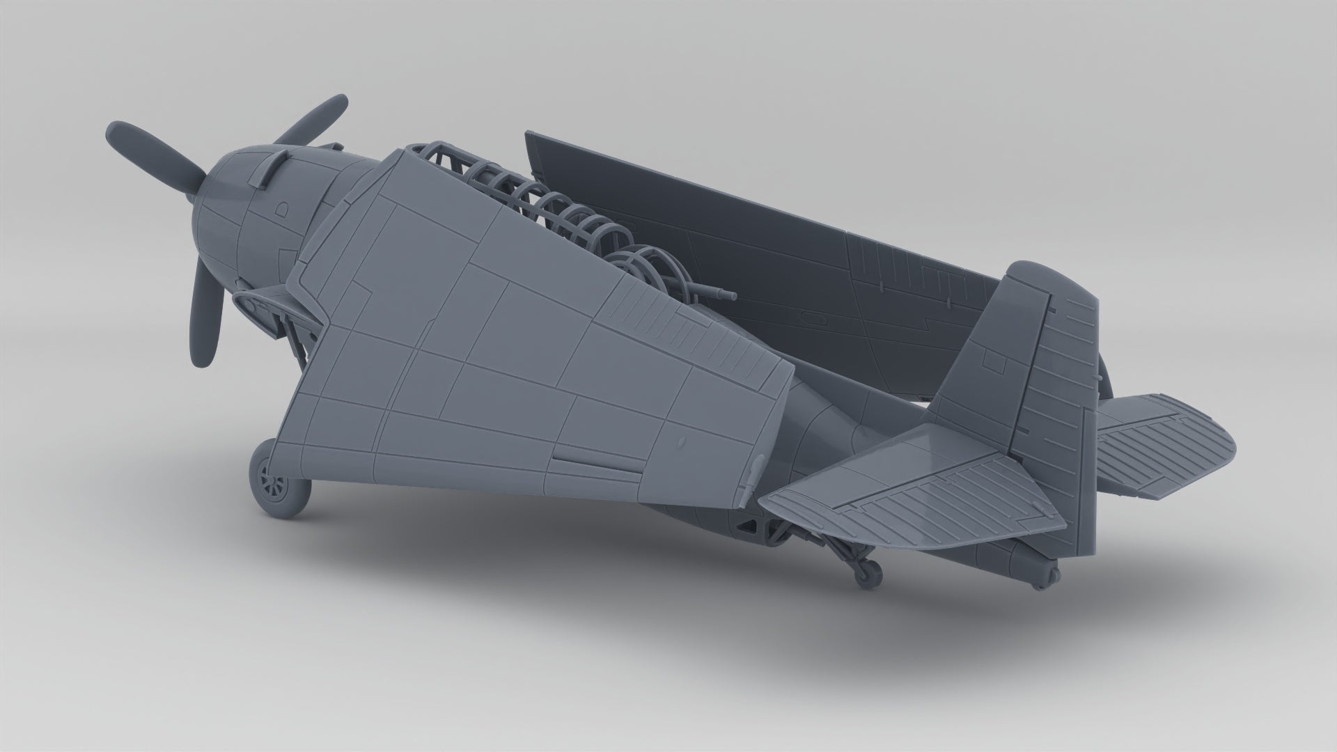 1/96 USN Grumman FM-2 Wildcat Aircraft (Wings Folded) - distefan 3d print
