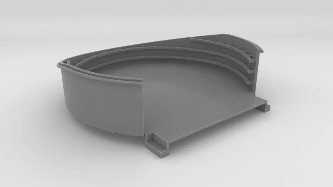 1/96 USN 40mm Quad Gun Tub Aft Structure Starboard - distefan 3d print