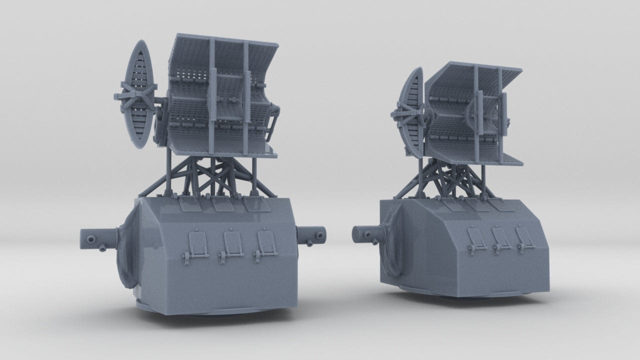 1/96 USN Mk.37 w. Mk.12/22 Fire Control Director Set (2pcs) - distefan 3d print