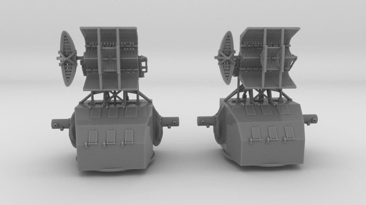 1/96 USN Mk.37 w. Mk.12/22 Fire Control Director Set (2pcs) - distefan 3d print