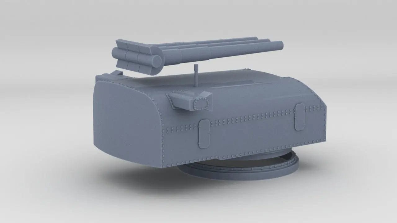 1/96 USS 8in (203 mm)/55 Caliber Turret Set - distefan 3d print