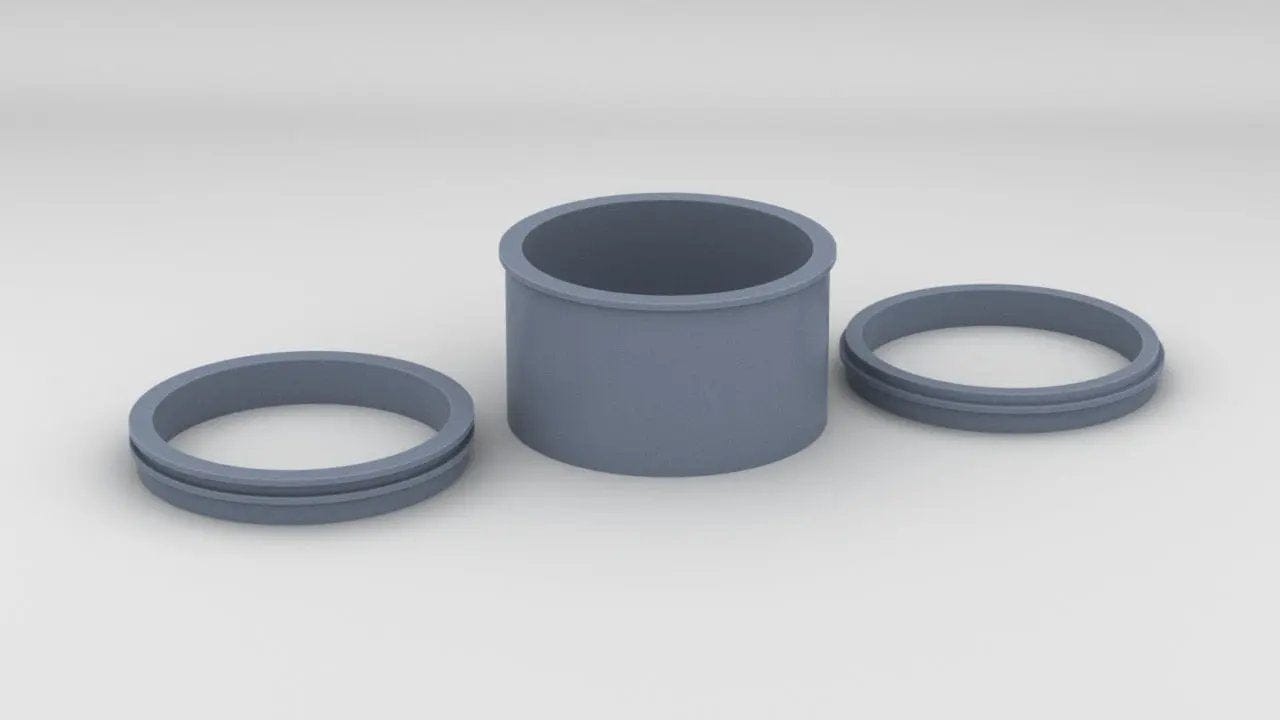 1/96 USS Baltimore (CA-68) Main Turret Barbettes Set (3pcs) - distefan 3d print