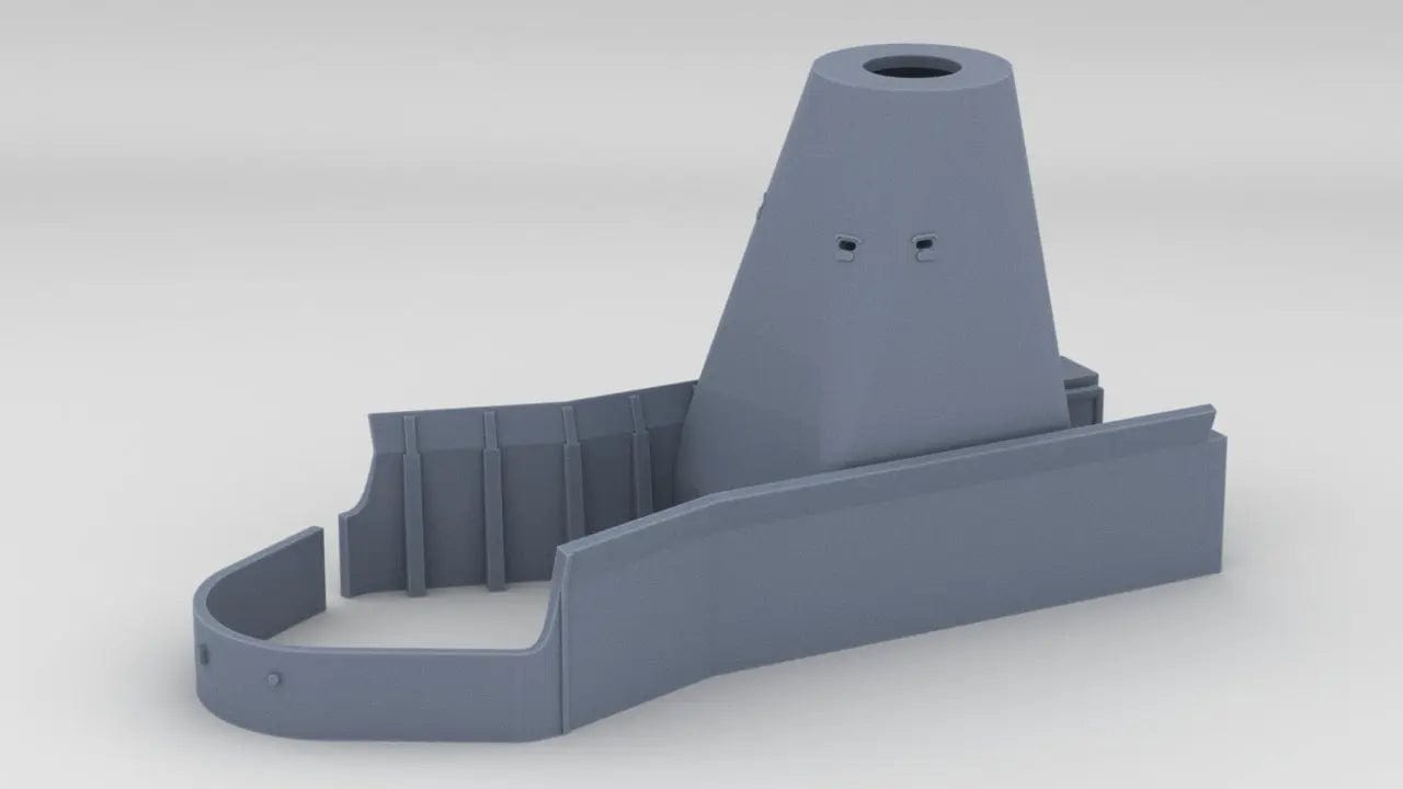 1/96 USS Iowa '84 Aft Deck 3 Rangefinder House - distefan 3d print
