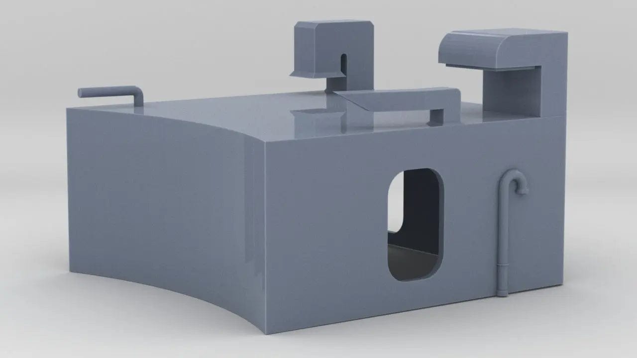 1/96 USS Iowa '84 Forward Barbette House - distefan 3d print