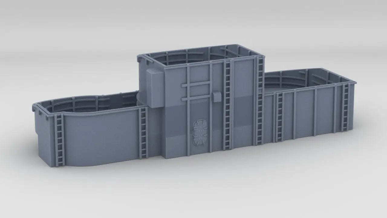 1/96 USS Iowa BB-61 Amidships 40mm Tub Port - distefan 3d print