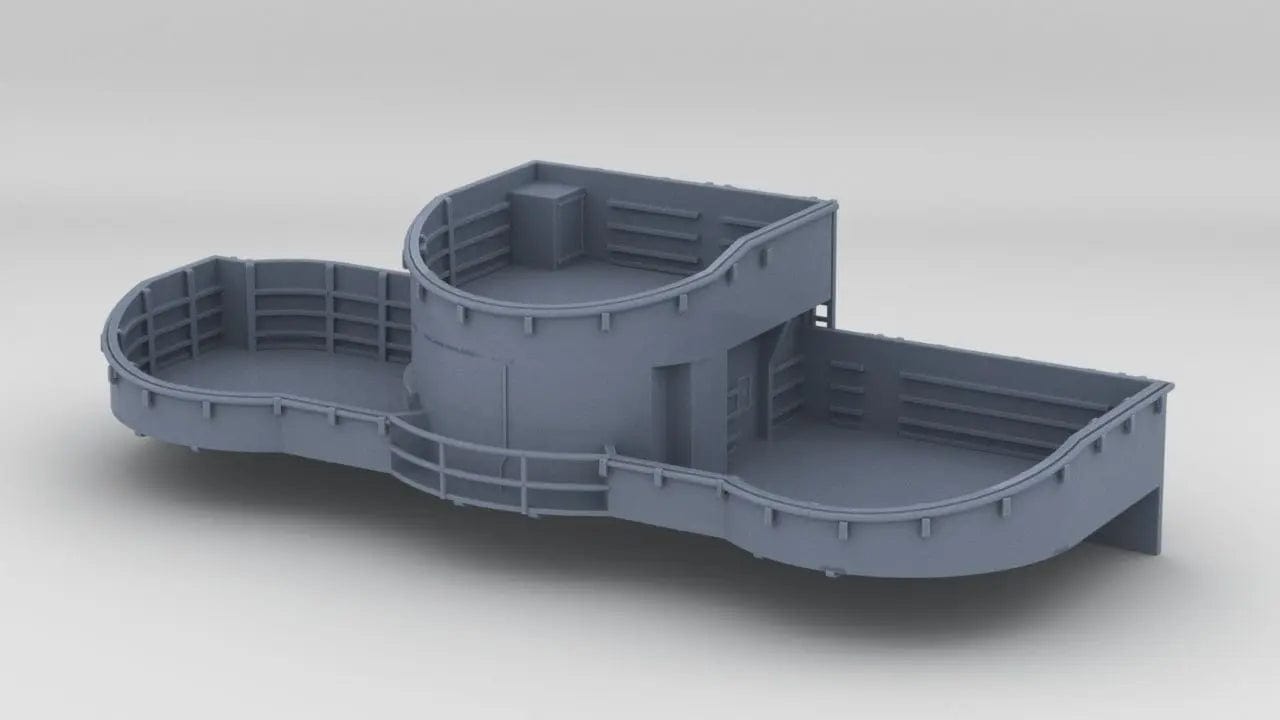 1/96 USS Iowa BB-61 Amidships 40mm Tub Starboard - distefan 3d 