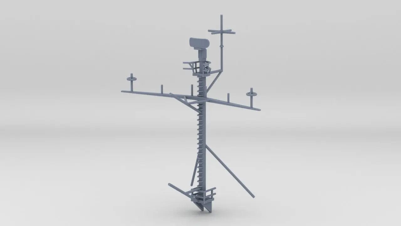 1/96 USS Iowa (BB-61) Main Mast- distefan 3d print