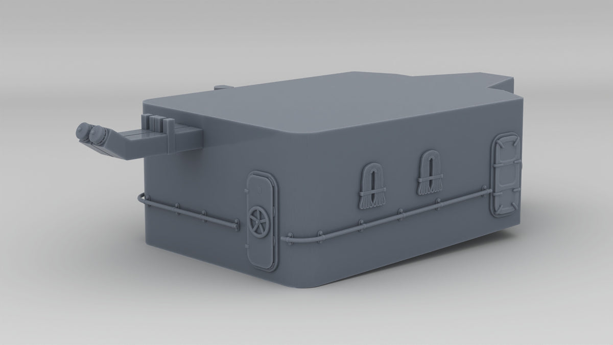 1/96 USS Kidd (DD-661) Forward Bridge (Lower Section) - distefan 3d print
