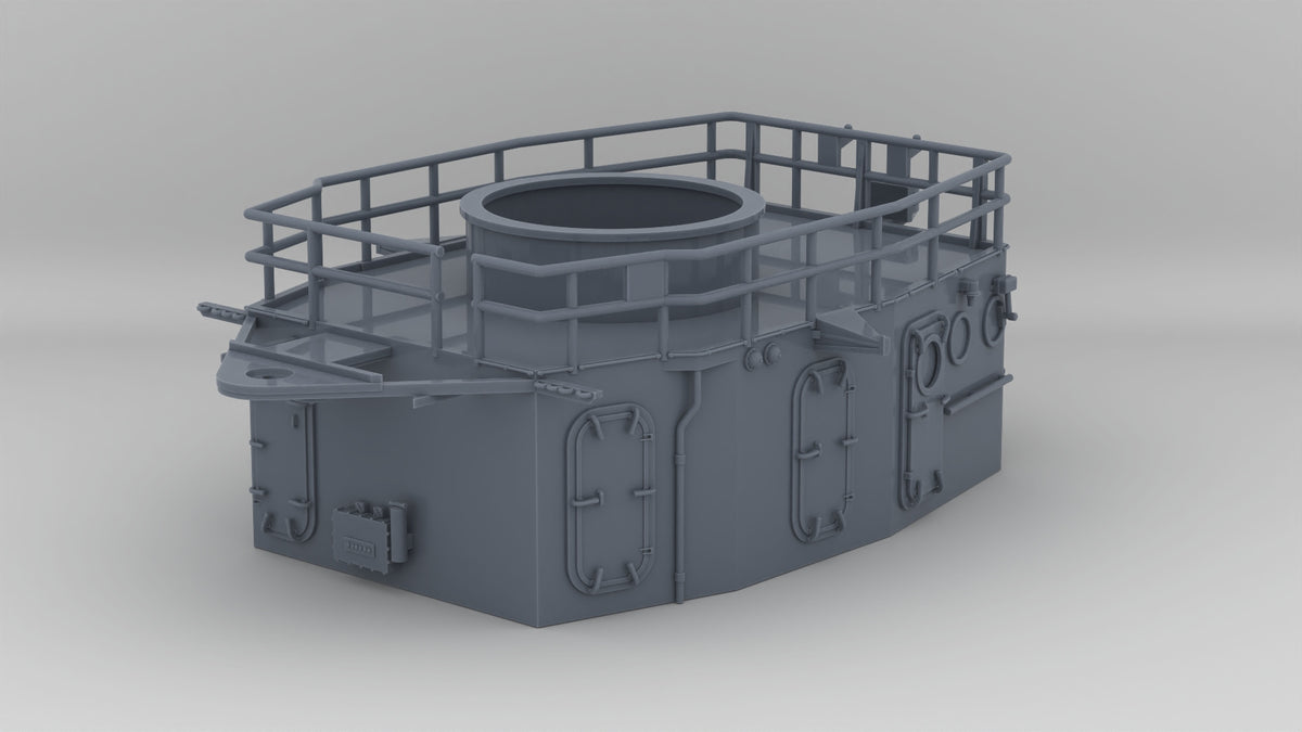 1/96 USS Kidd (DD-661) Forward Deck 1 Pilot House (Summer 1944) - distefan 3d print