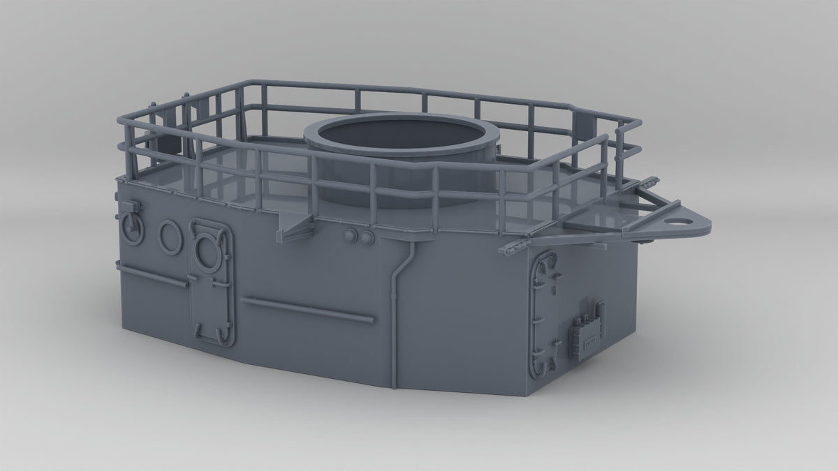 1/96 USS Kidd (DD-661) Forward Deck 1 Pilot House (Summer 1944) - distefan 3d print