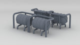 1/96 USS Oliver Hazard Perry Forward Deck Life Rafts Set (4pcs)