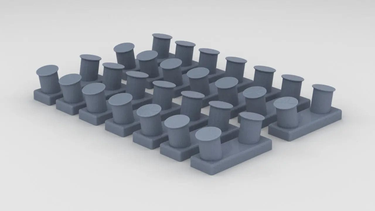 1/96 USS South Dakota (BB-57) 20in Twin Bits Set (14pcs) - distefan 3d print