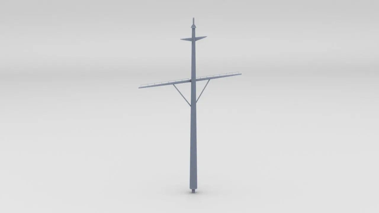 1/96 USS South Dakota (BB-57) Aft Mast - distefan 3d print