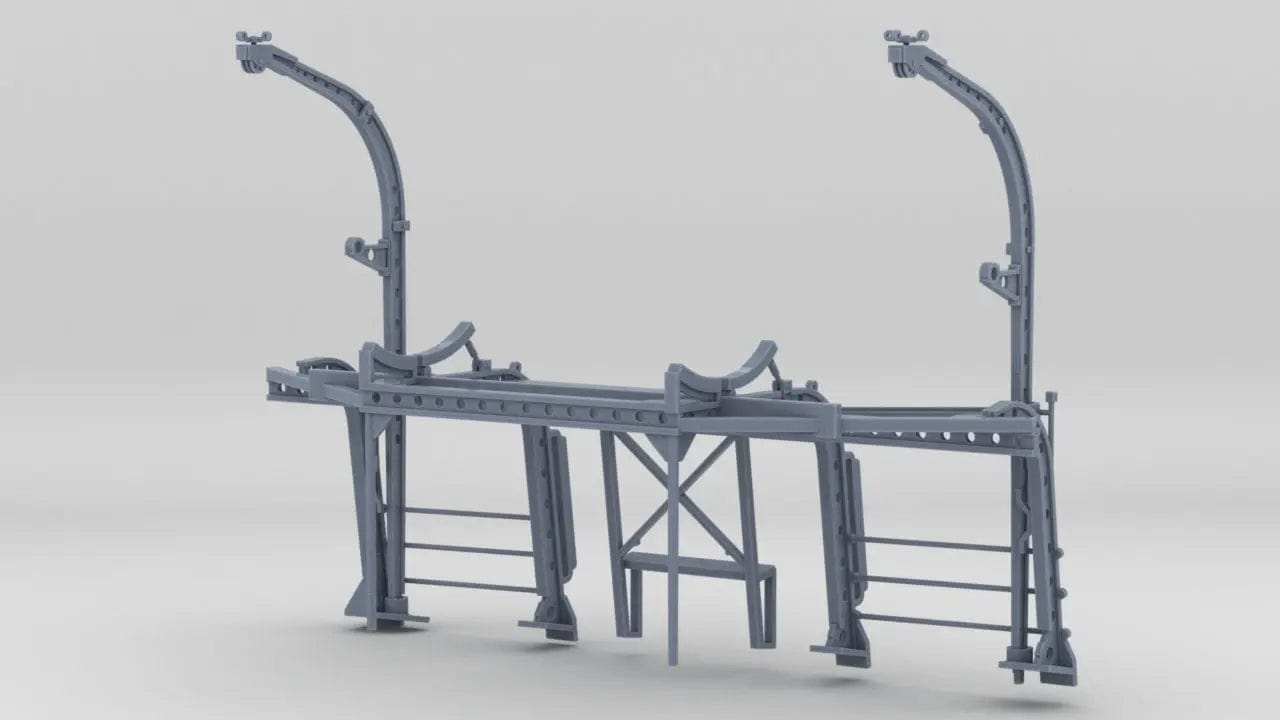 1/96 USS Ward Boat Skids Port - distefan 3d print