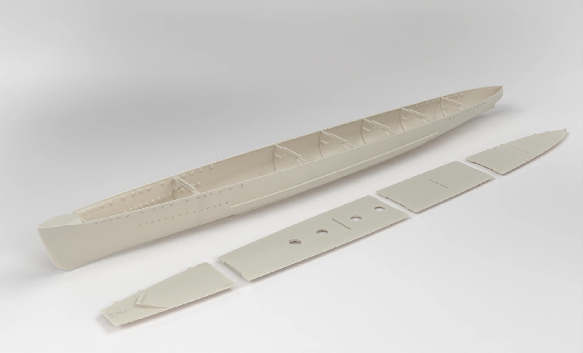 1/96 USS Ward Hull 3dspro