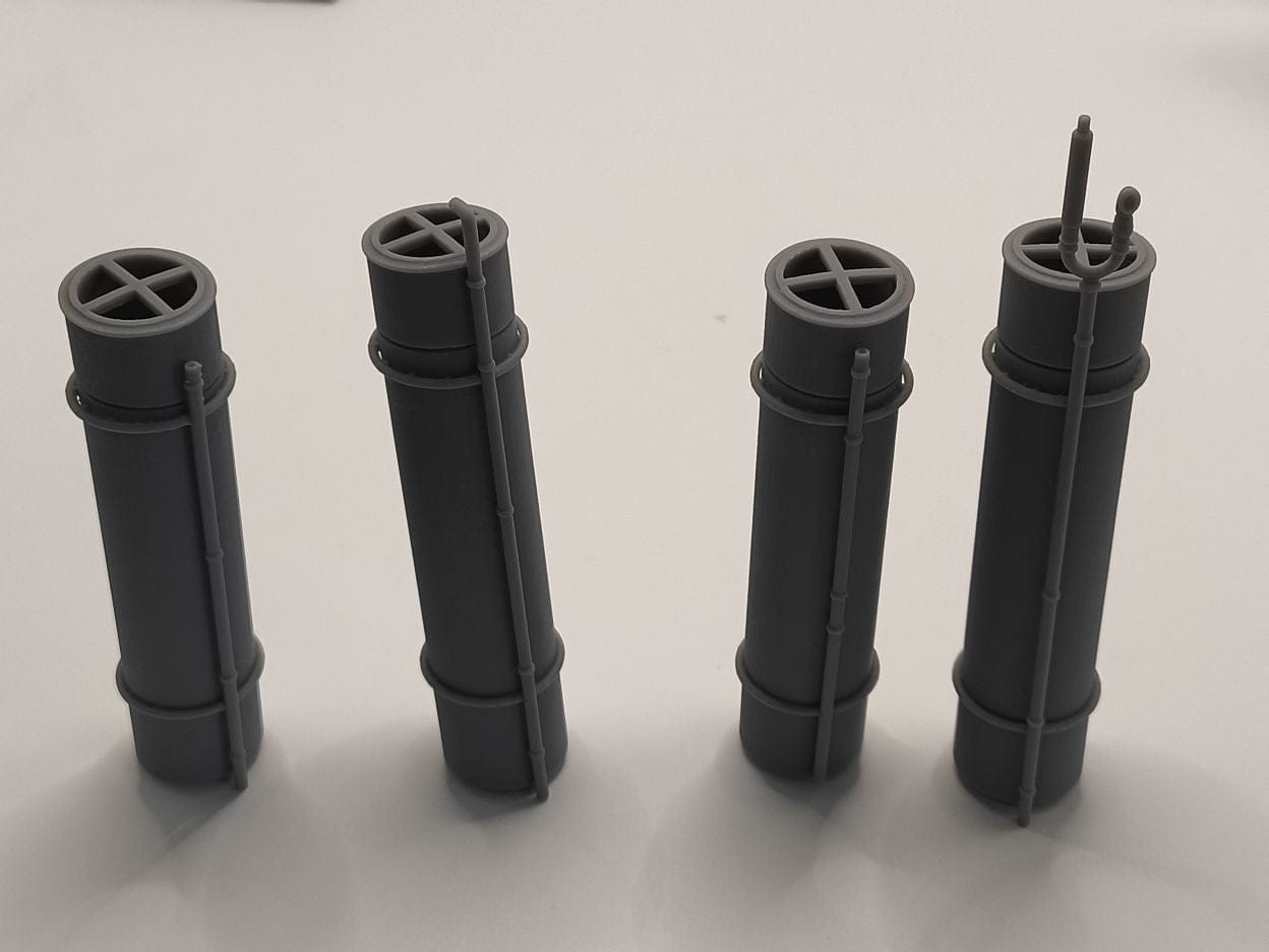 1/96 USS Ward Smoke Stack Set (4pcs) - distefan 3d print