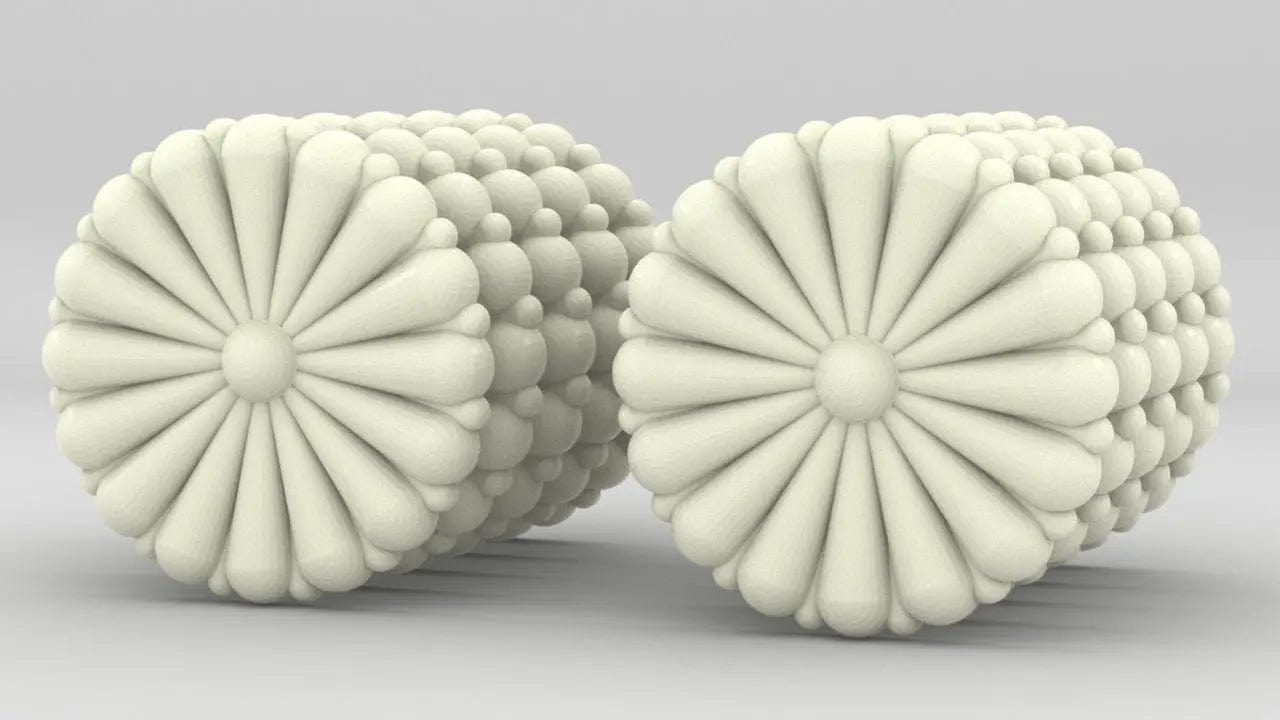 1 inch IJN Gold Chrysanthemum Set (10pcs) - distefan 3d print